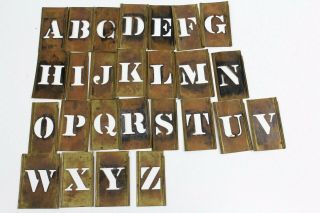 Vintage Brass Stencil Letters Numbers Kit