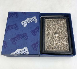Carr’s Sheffield England Leather Sterling Silver Miniature Birthday Book Zodiac
