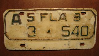 Vintage 1959 Florida Motorcycle License Plate From Hillsborough County 3 - 540