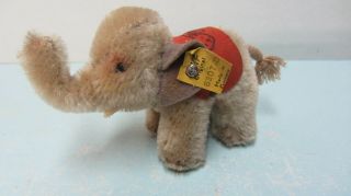 Vtg.  Small Steiff Elephant 75th Anniversary Button Tag Blanket 6307,  0 (lot5e)