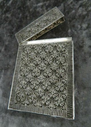 Antique Chinese Silver Filigree Card Case C1900