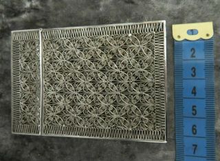 Antique Chinese Silver Filigree Card Case c1900 2
