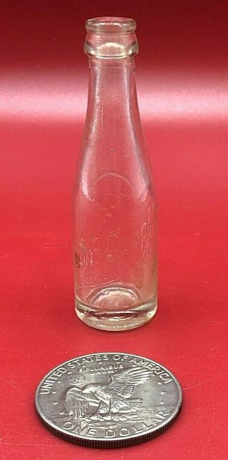 Vintage Dr Pepper Good For Life Miniature Glass Soda Bottle 3 5/8 " 10 - 2 - 4 Clock