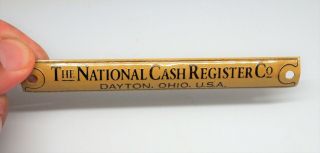 Vintage The National Cash Register Company Dayton,  Ohio Enamel Name Badge Plate