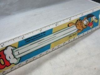 Vintage 1978 Garfield Cartoon advertising ruler 3