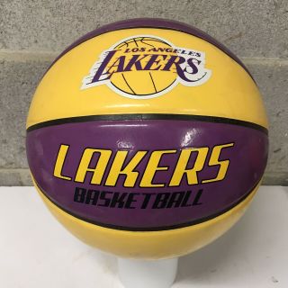 Vintage Los Angeles Lakers Full Size Nba Basketball Purple Yellow Ball