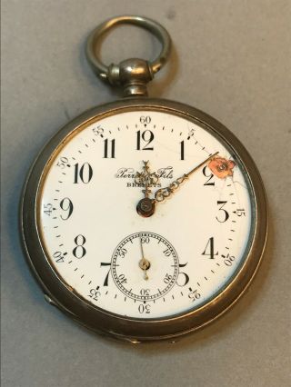 Perret & Fils Antique Pocket Sterling Silver Hallmark Watches On The Run