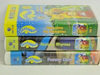 Set of 3 Vintage TELETUBBIES VHS Movies ALL - Play and Rewind Properly\\ 2