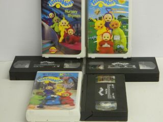 Set of 3 Vintage TELETUBBIES VHS Movies ALL - Play and Rewind Properly\\ 3