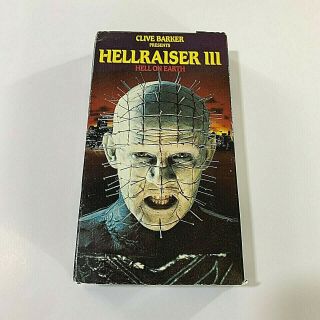 Hellraiser 3 Hell On Earth Vhs Horror Slasher Clive Barker 1993 Vintage