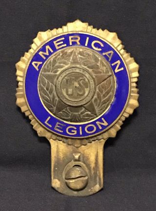 Vintage American Legion License Plate Topper A