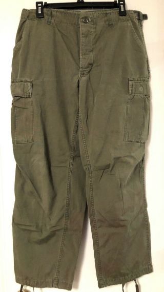 Vintage 1970 Vietnam Era Us Army Ripstop Cargo Pants Medium Regular
