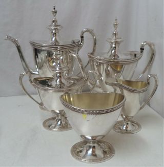 Wilcox / International Silver Plate Coffee,  Tea Set Georgian Style