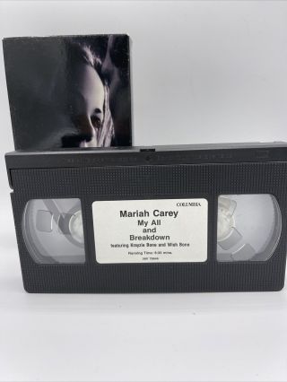 Mariah Carey My All & Breakdown Music Video VHS Tape - Vintage ©1998 3