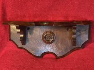 Heavy Antique EASTLAKE VICTORIAN CLOCK SHELF CORBEL Carved Hardwood Fretwork 2