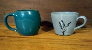 2 Vintage Seagrove Cups/mugs Signed Jugtown And Ben Owen Pottery