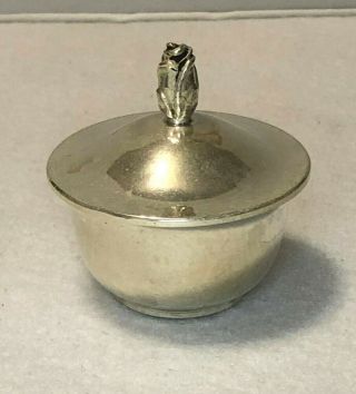 Tiffany & Co Sterling Silver Round Covered Small Bowl Or Nuts Bowl