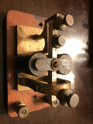 Vintage JH Bunnell Telegraph Key Sounder CGW Chicago Great Western Stockton IL 2
