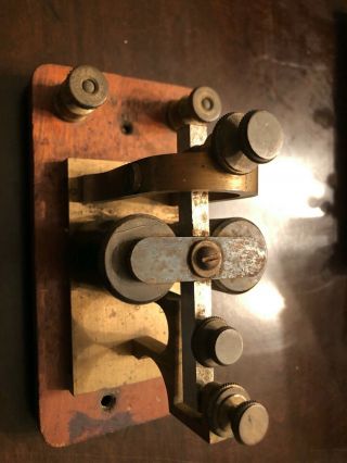 Vintage JH Bunnell Telegraph Key Sounder CGW Chicago Great Western Stockton IL 3