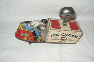 Scarce Vintage 1st ½ 20th C.  “courtland/a Walt Reach Toy” Tin Litho “ice Cream”