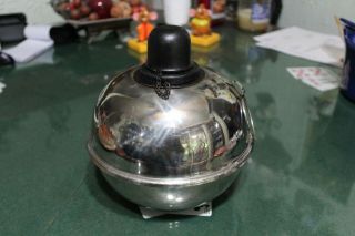 Chrome Vintage Smudge Pot For Highway Road Flare Torch Patio
