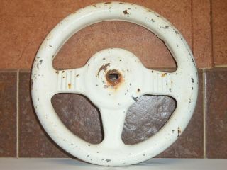 Vintage Pedal Car Steering Wheel White Murray 1940s - 1950s ??