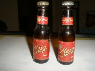 Vintage Metz Beer Mini Beer Bottles Salt And Pepper Nb - 2
