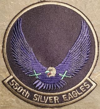Usaf 550th Tactical Fighter Training Squadron " Silver Eagles " Subdued Patch Vtg