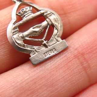 925 Sterling Vintage Old Stock Matrimony Symbol Of Marriage & Love Charm Pendant 3