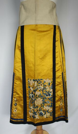 Antique Traditional (presumed) Mizo Puan Embroidered Silk Wrap Skirt