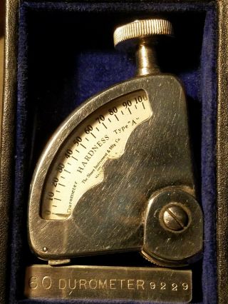 Vintage Shore Instrument & Mfg Co Type A Durometer Hardness Tool In Lined Case