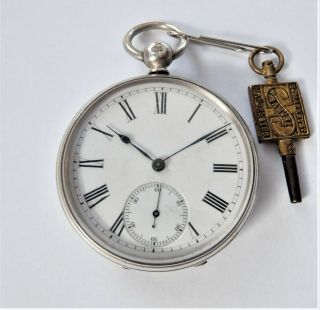 1883 Silver Cased Waltham Swiss Lever Pocket Watch In Order