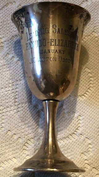 Vintage International Sterling Silver Lord Saybrook P664 Goblet Salesman Award