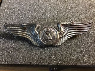Vintage Ww2 Army Air Corps Silver Crew Wing