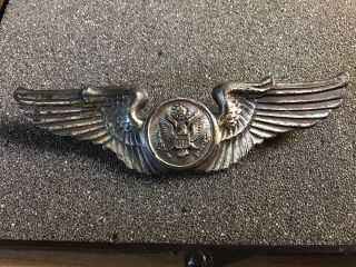 Vintage WW2 Army Air Corps Silver Crew Wing 2