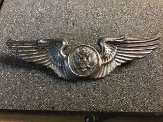 Vintage WW2 Army Air Corps Silver Crew Wing 3