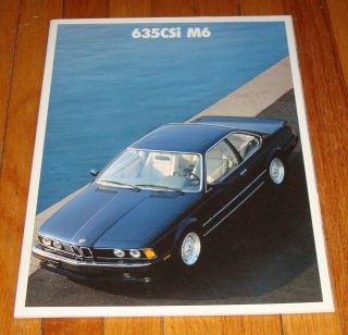 1987 1988 Bmw 635csi M6 Sales Brochure