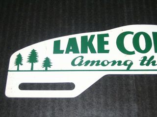 Lake Como Florida Among The Pines VINTAGE Automobile License Plate Topper Sign 2