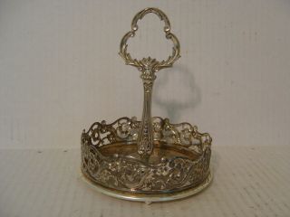 Vintage I.  S.  Co.  Silver Plated Candy Bon Bon Dish With Handle England