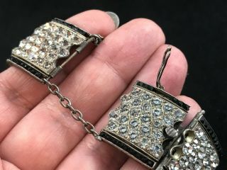 Antique Art Deco Knoll & Pregizer 935 silver paste bracelet for repair 3