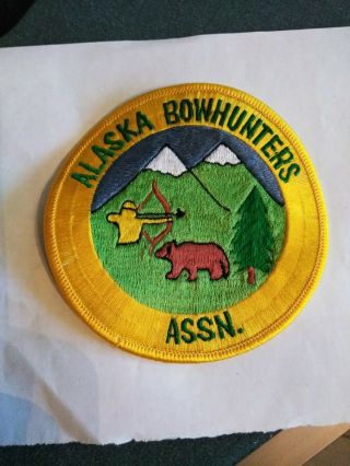 Vintage 1970 Alaska 4 " X4 " Bowhunters Assn.  Patch