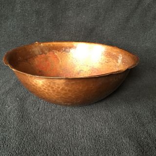 Avon Copper Smith Solid Copper 8 " Hammered Arts & Crafts Bowl