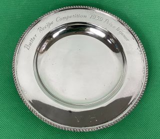 Solid Silver Competition Winner Plate 1959 140 Grams