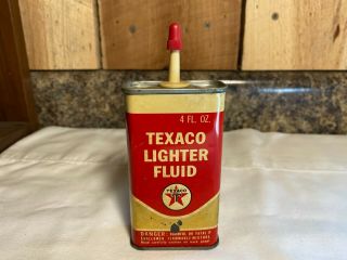 Vintage Texaco Lighter Fluid 4 Oz Can