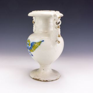 Antique 18th C Italian Majolica Tin Glazed Drug Jar - But Lovely 2