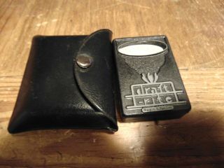 Vintage Draft Rite Gauge In Pouch " Great Collectible Item "