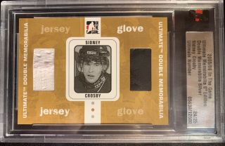2005 - 06 Itg Ultimate Double Memorabilia Jersey Glove Sidney Crosby Rookie 24/25