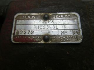 IH Farmall M&W Gear Co.  Live Hydraulic Pump 3HCS3 - 8L Antique Tractor 2