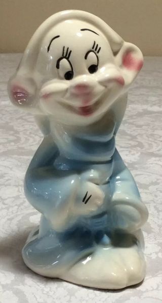 Vintage 1940s Dopey Walt Disney Dwarf 6.  5” Ceramic Figurine - Very Cute