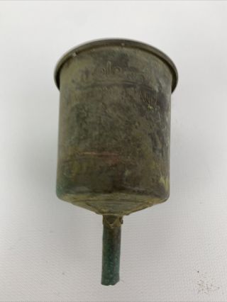 Coleman Lamp And Stove Co.  Vtg Brass Lantern Fuel Filter Funnel No.  0